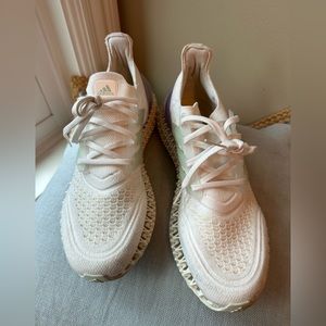Adidas Ultra 4DFWD Running Shoes 10 Cloud White/Linen Green/Almost Yellow